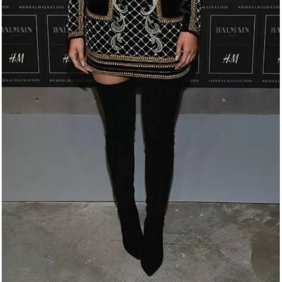Balmain x H&M over the knee suede boots - Picture 7 of 9